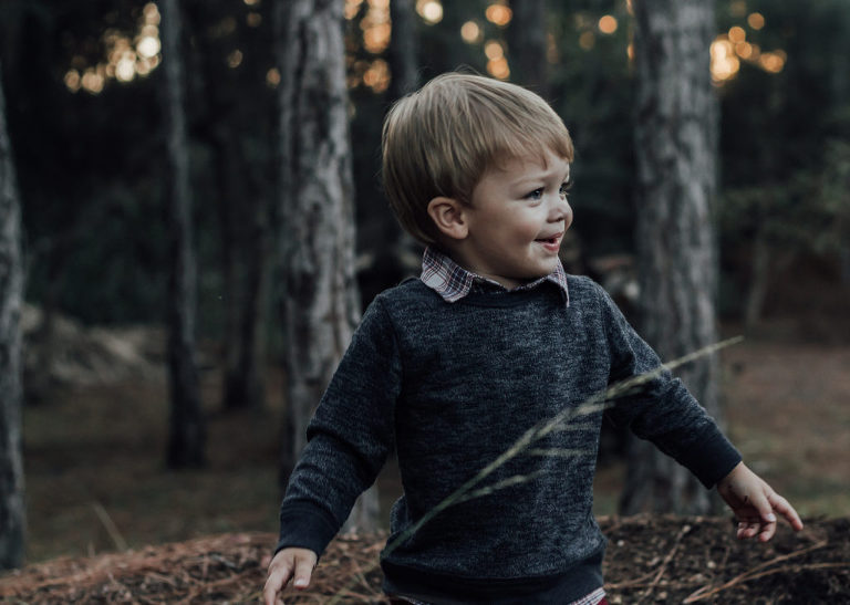 child playing outside