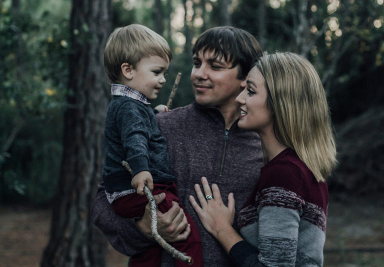 parents talking to child